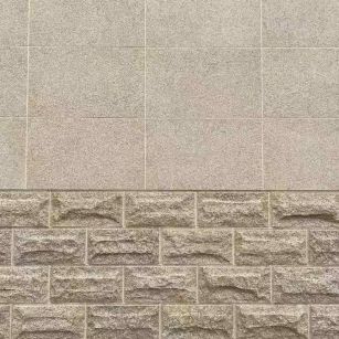 开封 黄金麻自然面蘑菇石配荔枝面干挂