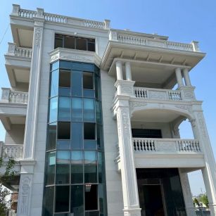 开封 白麻花岗岩别墅外墙干挂效果展示