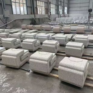 开封 白麻花岗岩异形加工-石凳，坐凳