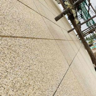 开封 黄金麻花岗岩荔枝面外墙干挂石材效果示例