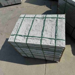 开封 白麻花岗岩石材自然面蘑菇石成品