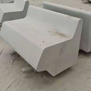 开封 芝麻白花岗岩异形坐凳，石凳