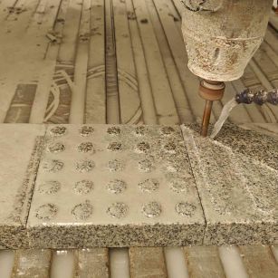 开封 芝麻白花岗岩石材盲人石、盲道石、盲点石