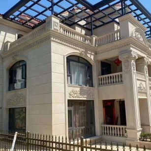 开封 黄金麻花岗岩荔枝面别墅外墙干挂