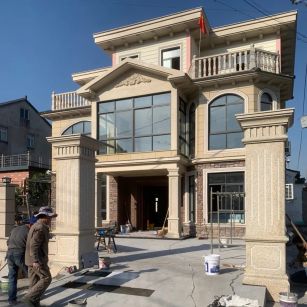 开封 黄金麻花岗岩荔枝面别墅外墙干挂私家专属