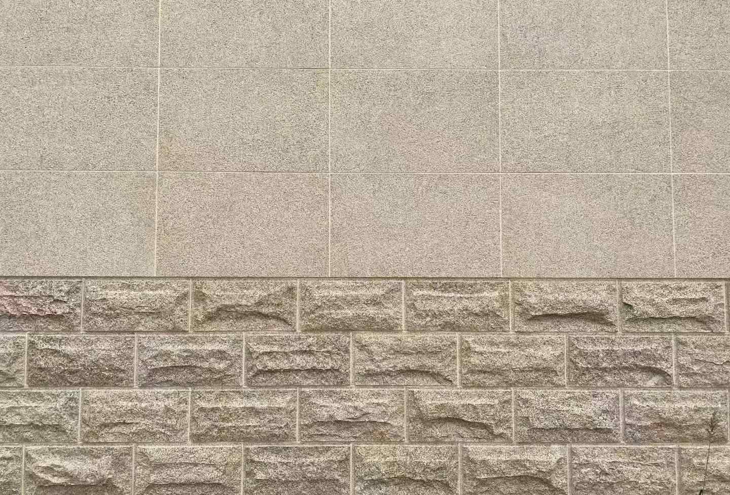 开封 黄金麻自然面蘑菇石配荔枝面干挂