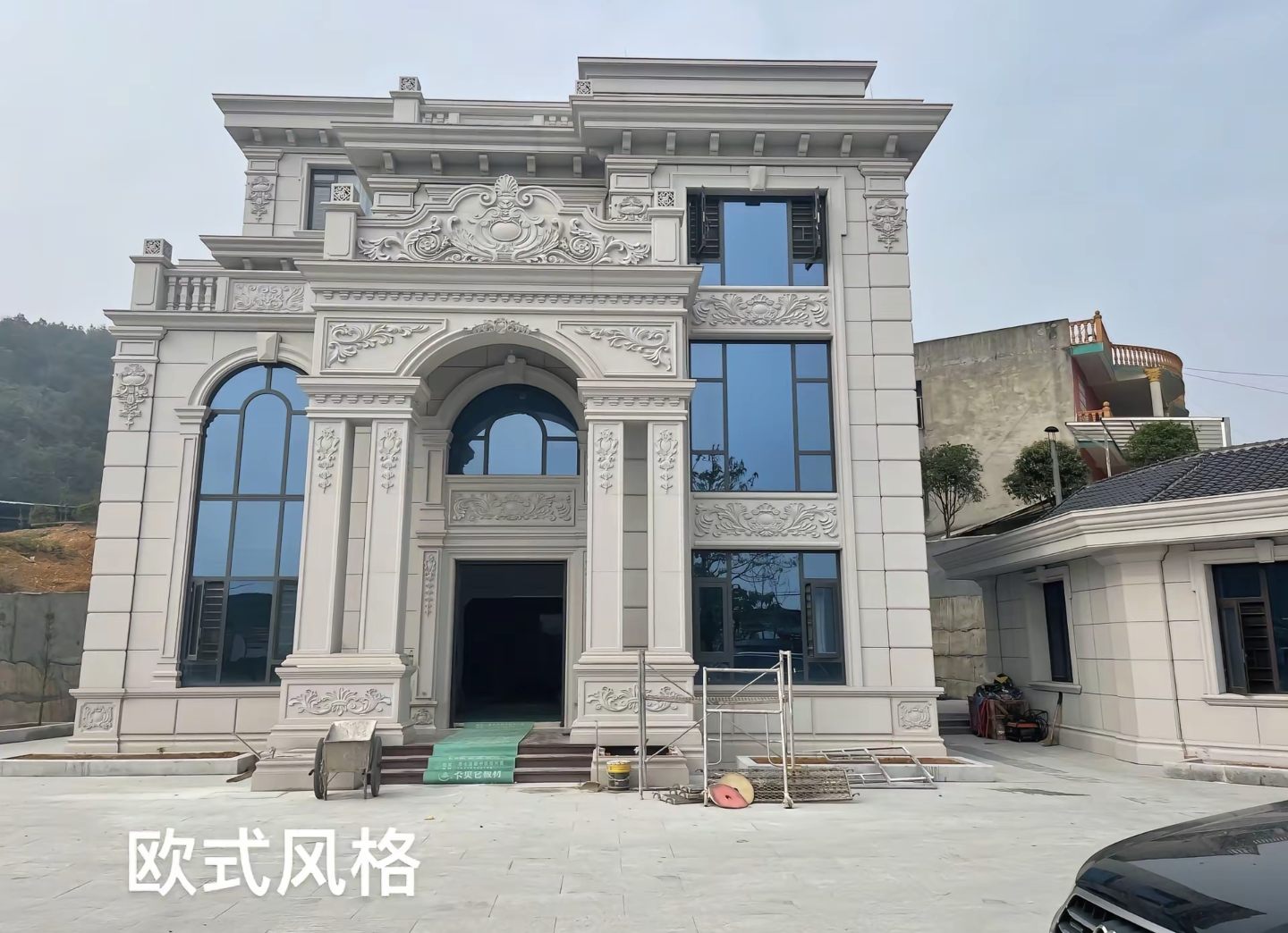 开封 白麻花岗岩别墅外墙干挂