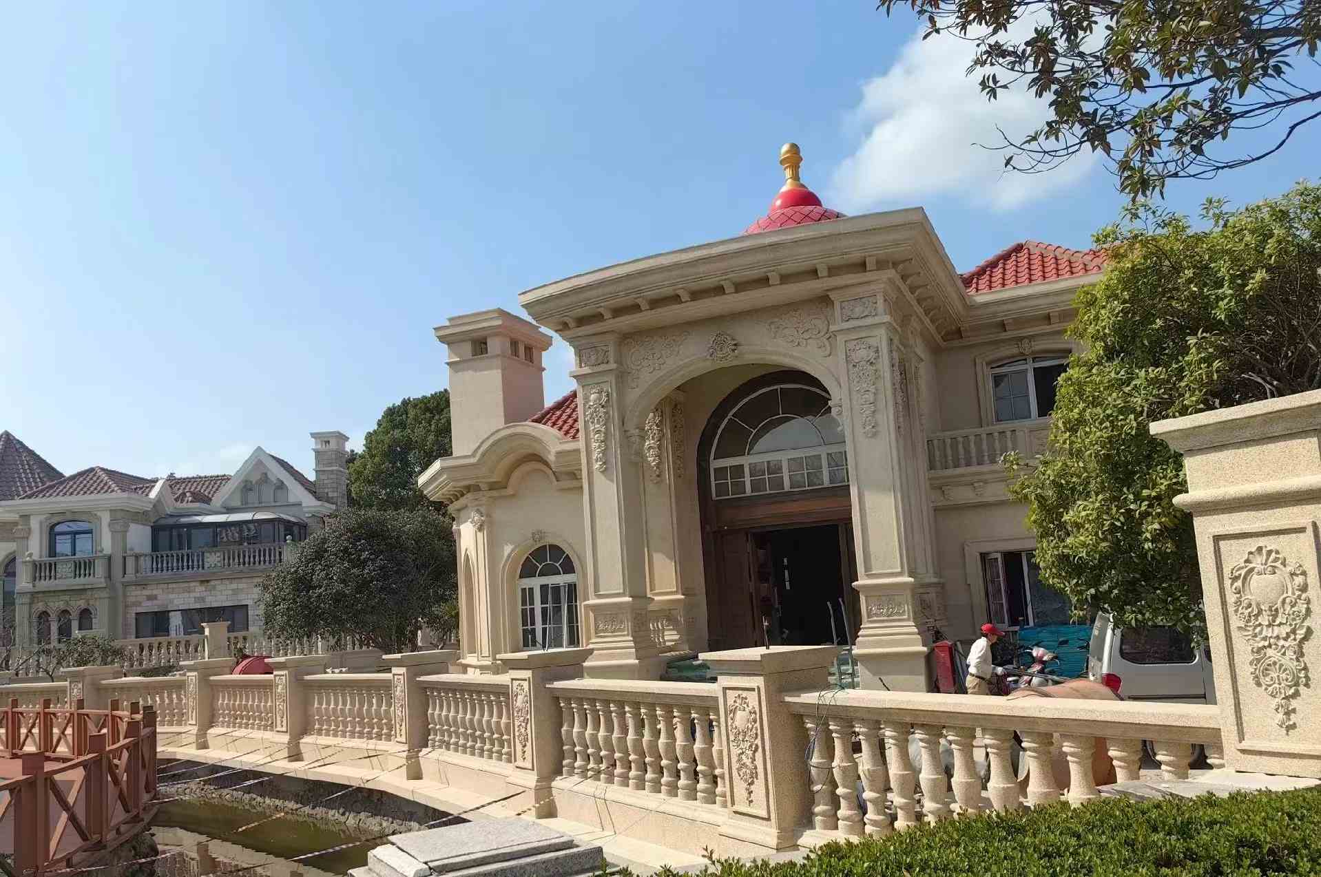 开封 黄金麻花岗岩欧式别墅