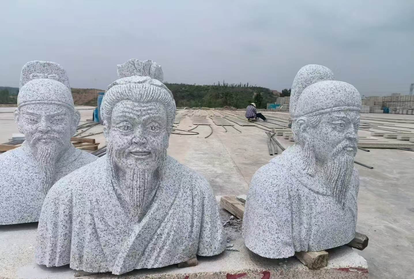 开封 白麻花岗岩石材人物立体雕刻