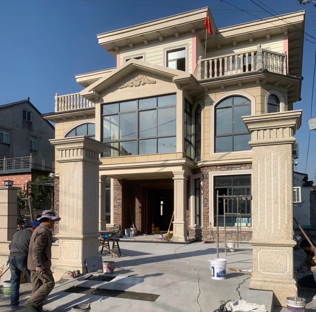 开封 黄金麻花岗岩荔枝面别墅外墙干挂私家专属