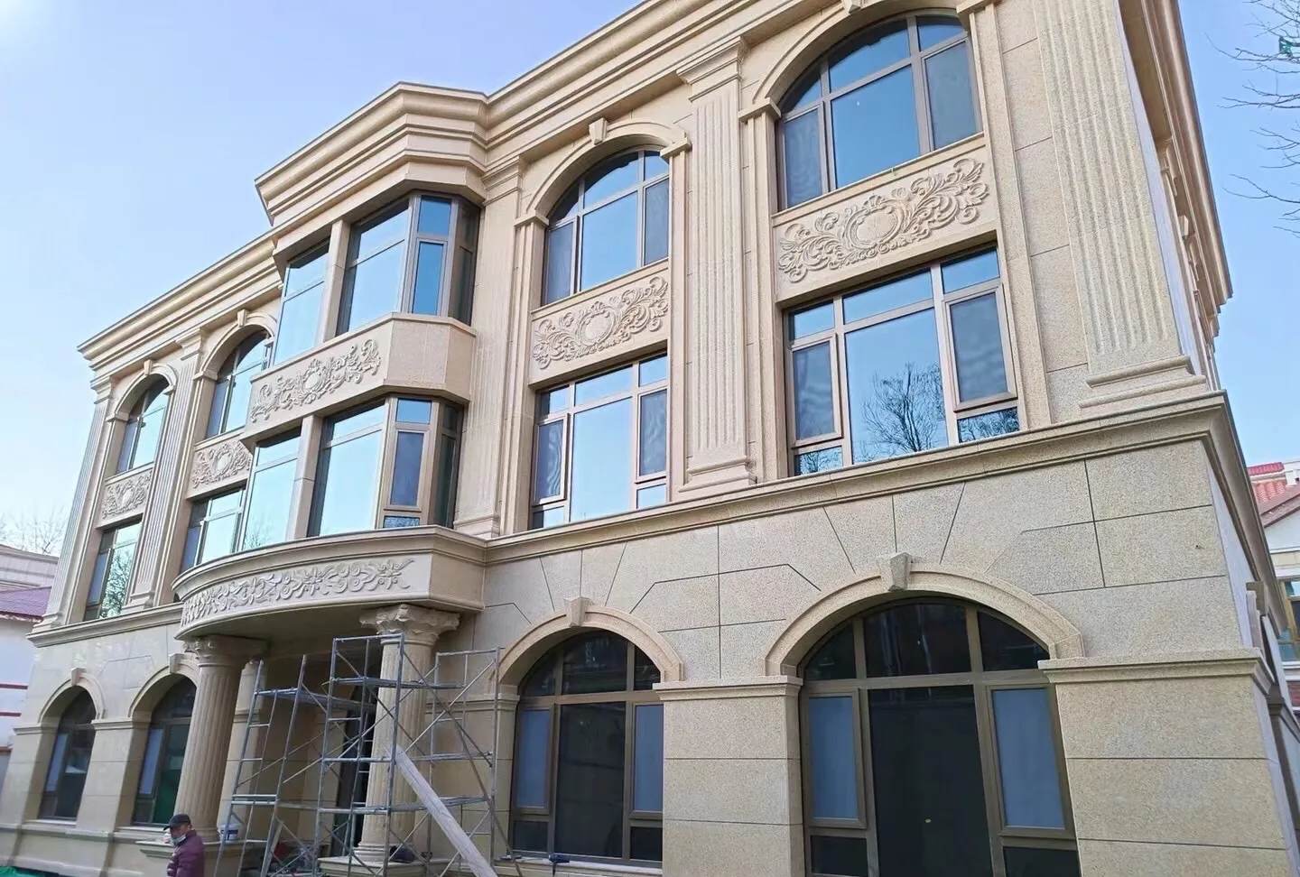 开封 黄金麻花岗岩别墅外墙干挂