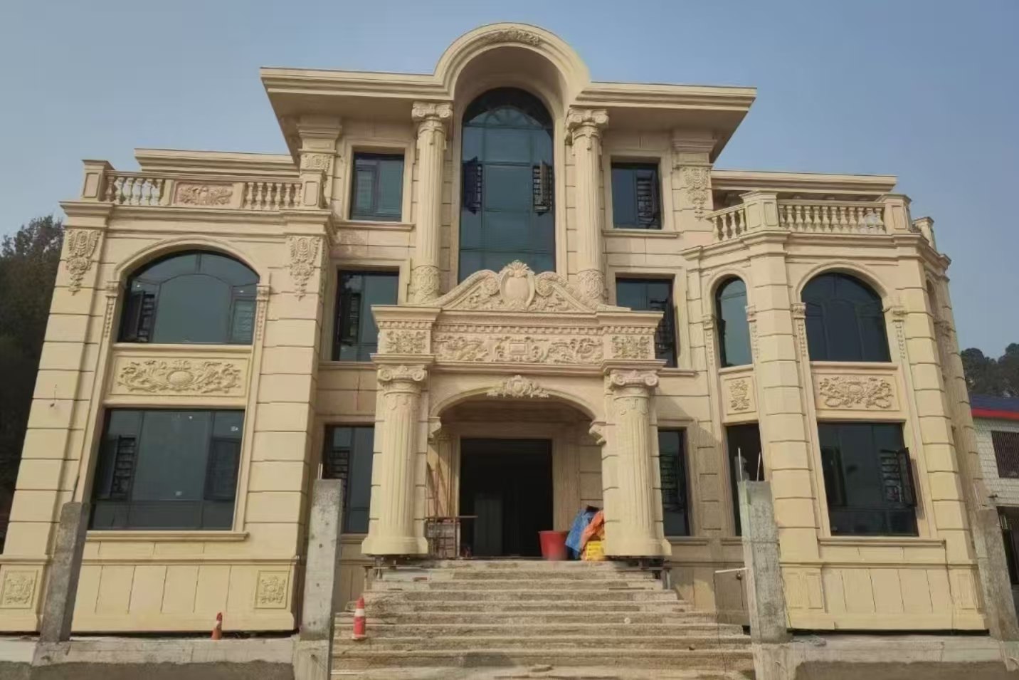 开封 黄金麻花岗岩别墅外墙干挂