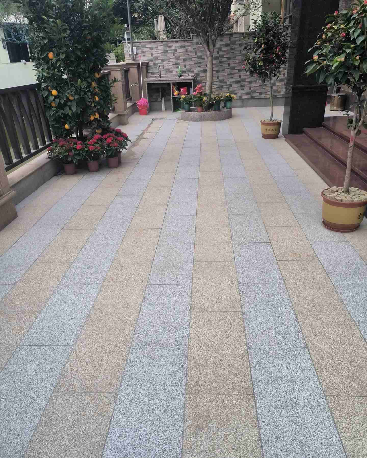 开封 黄金麻白麻荔枝面庭院铺装展示